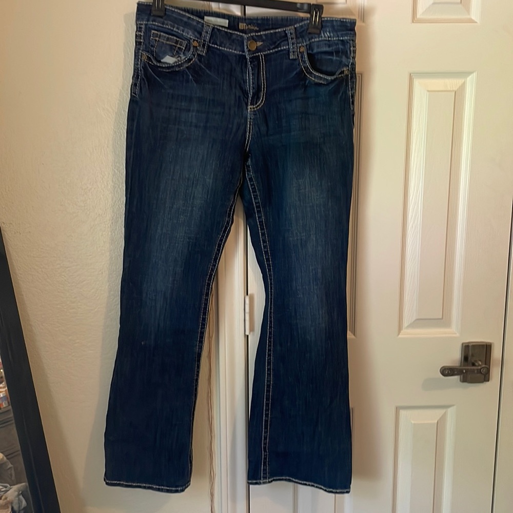 Dark wash book cut jeans size 14s